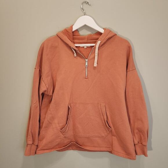 Madewell Tops - Madewell Hooded Sweatshirt Terra Cotta Mauve Pull Over Warm Cozy Fall - Size M